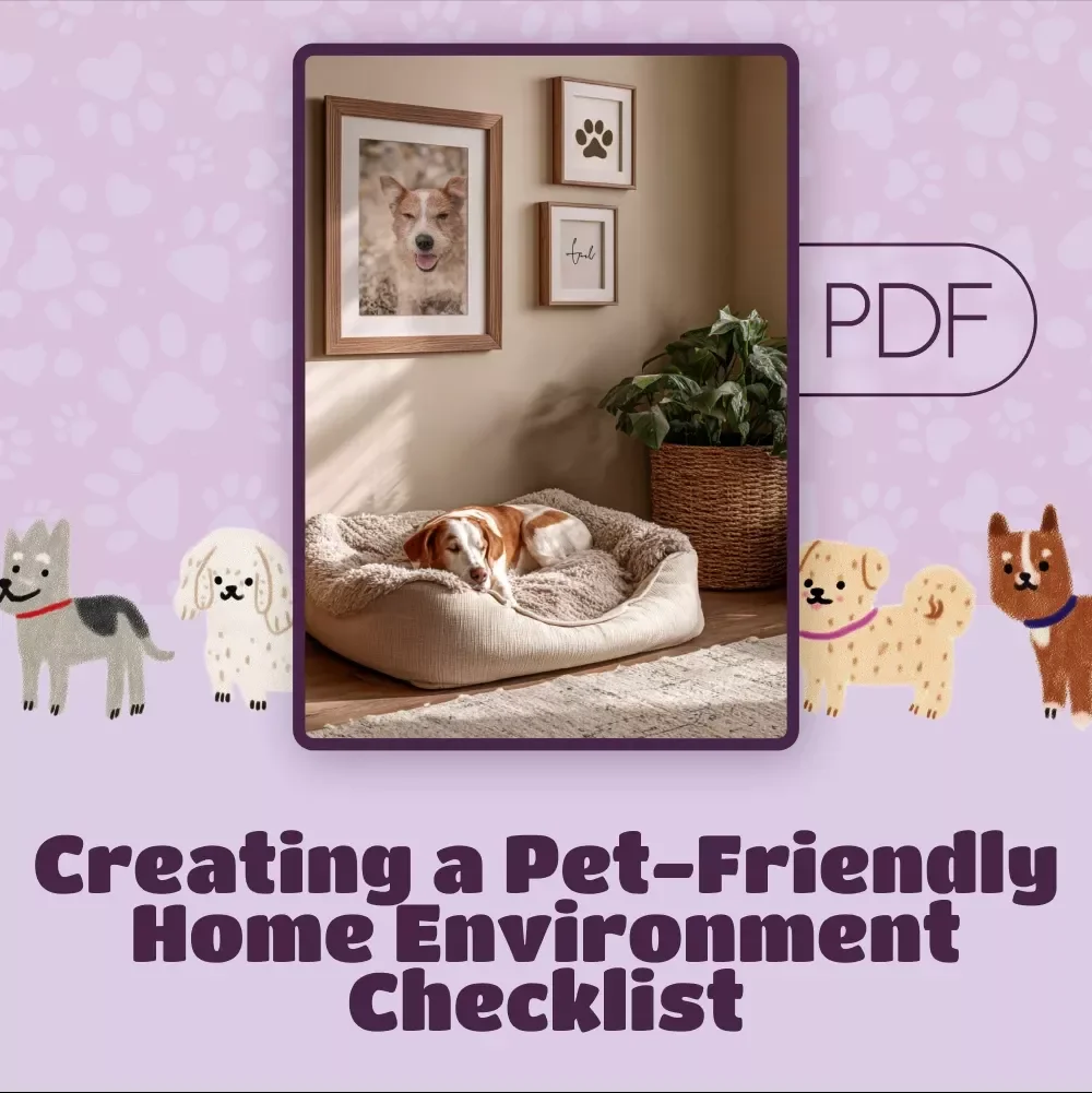 Creating a Pet-Friendly Home Environment Checklist | Pet Safety Digital Download | Pet-Proofing Guide for Dog & Cat Owners | Pet Parent Printable