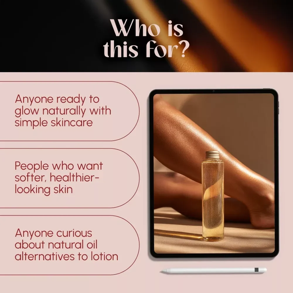 Glow On! Unlock Radiant Skin with the Right Body Oil | Best Body Oil for Glowing Skin Guide | Digital Download eBook