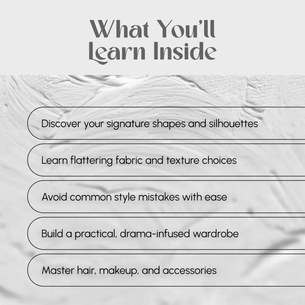Theatrical Romantic Unveiled: Your Guide to Dramatic Elegance and Soft Allure | Kibbe Theatrical Romantic Style Guide | Digital Download eBook & Checklist