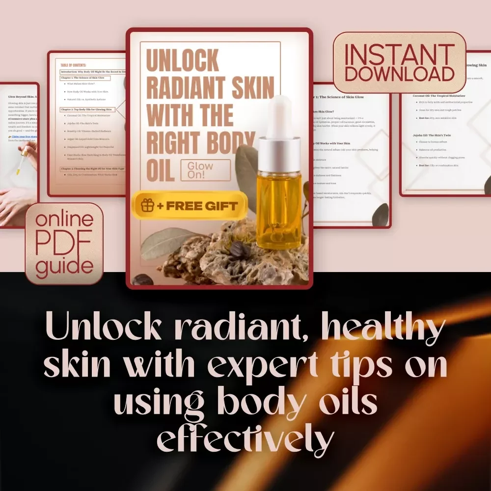 Glow On! Unlock Radiant Skin with the Right Body Oil | Best Body Oil for Glowing Skin Guide | Digital Download eBook