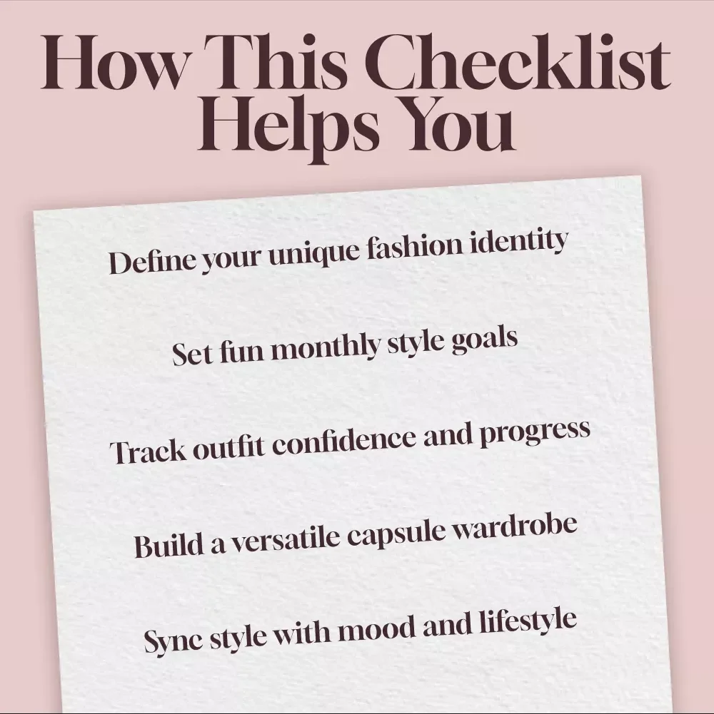 Digital Planner: Year of Looks – Printable Style Checklist | Personal Style Guide | Fashion Planning eBook | Wardrobe Organizer PDF