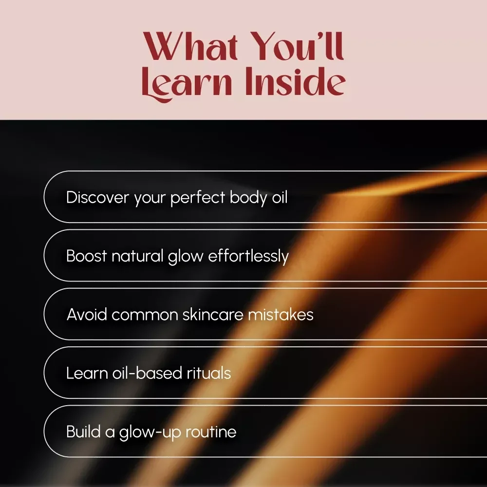 Glow On! Unlock Radiant Skin with the Right Body Oil | Best Body Oil for Glowing Skin Guide | Digital Download eBook