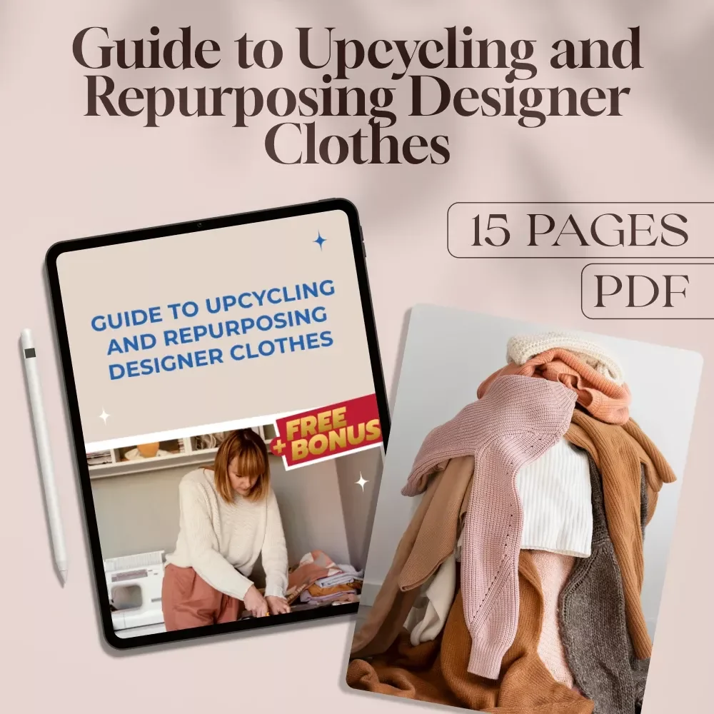 Guide to Upcycling and Repurposing Designer Clothes | Sustainable Fashion eBook | Digital Download | DIY Designer Clothing Projects | Eco-Friendly Style