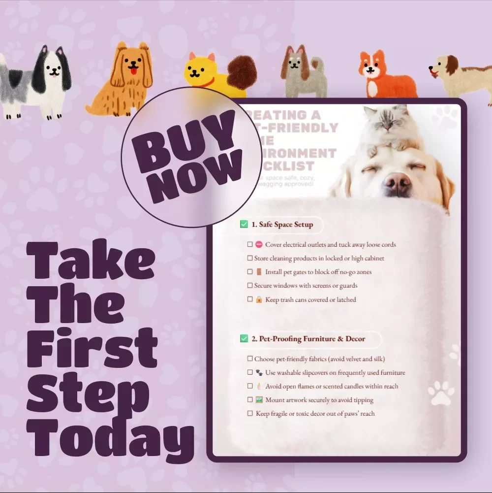 Creating a Pet-Friendly Home Environment Checklist | Pet Safety Digital Download | Pet-Proofing Guide for Dog & Cat Owners | Pet Parent Printable