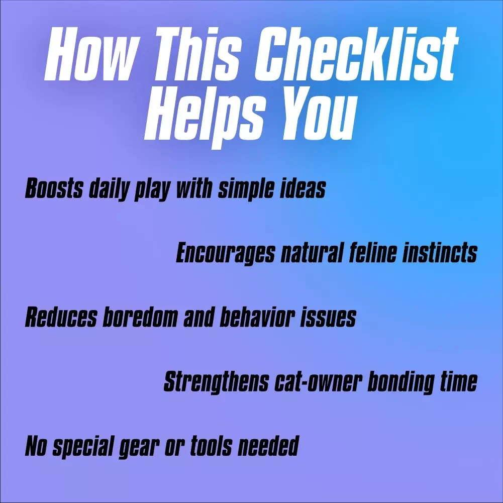 Interactive Play for Cats: Enrichment Activities – Digital Cat Play Guide, Cat Enrichment eBook, Indoor Cat Checklist