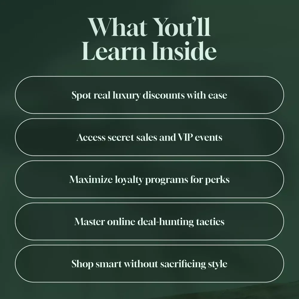 The Little Black Book of Luxury Brand Discounts | Digital Download Guide for Luxury Deals, Designer Sales, VIP Perks & Smart Shopping Secrets
