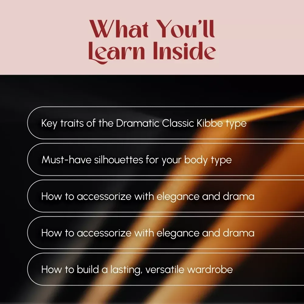 Poise & Power: Mastering the Dramatic Classic Kibbe Style Guide - eBook & Digital Download