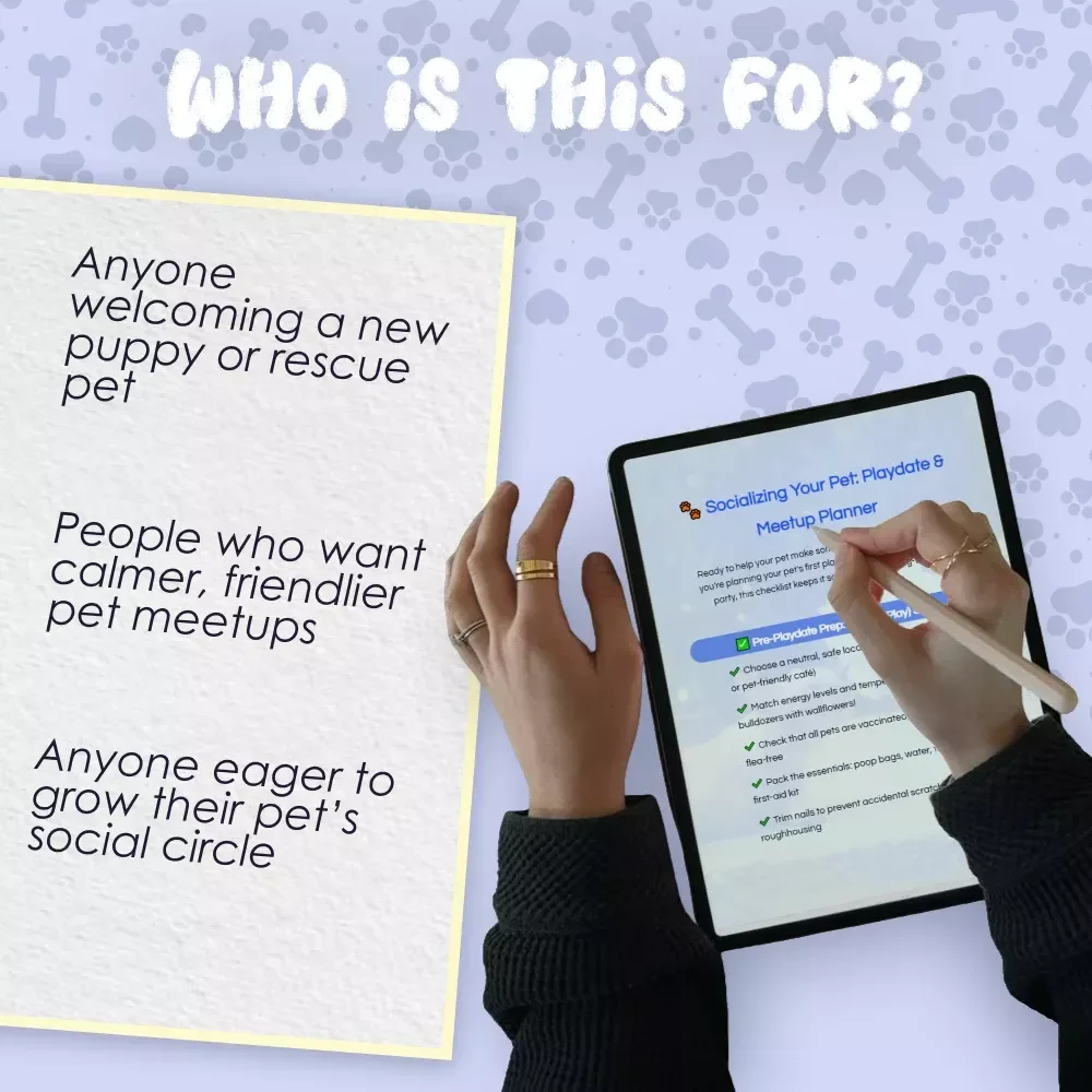 Socializing Your Pet: Playdate & Meetup Planner | Pet Checklist for Dog Playdates, Puppy Socialization, and Pet Meetups | Digital Download Guide