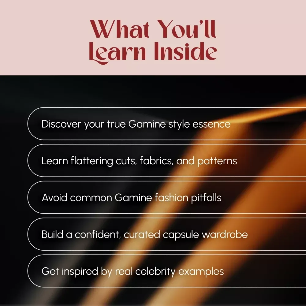 The Gamine Groove: Your Ultimate Kibbe Body Type Style Guide | Digital Download for Gamine Body Type Styling & Fashion