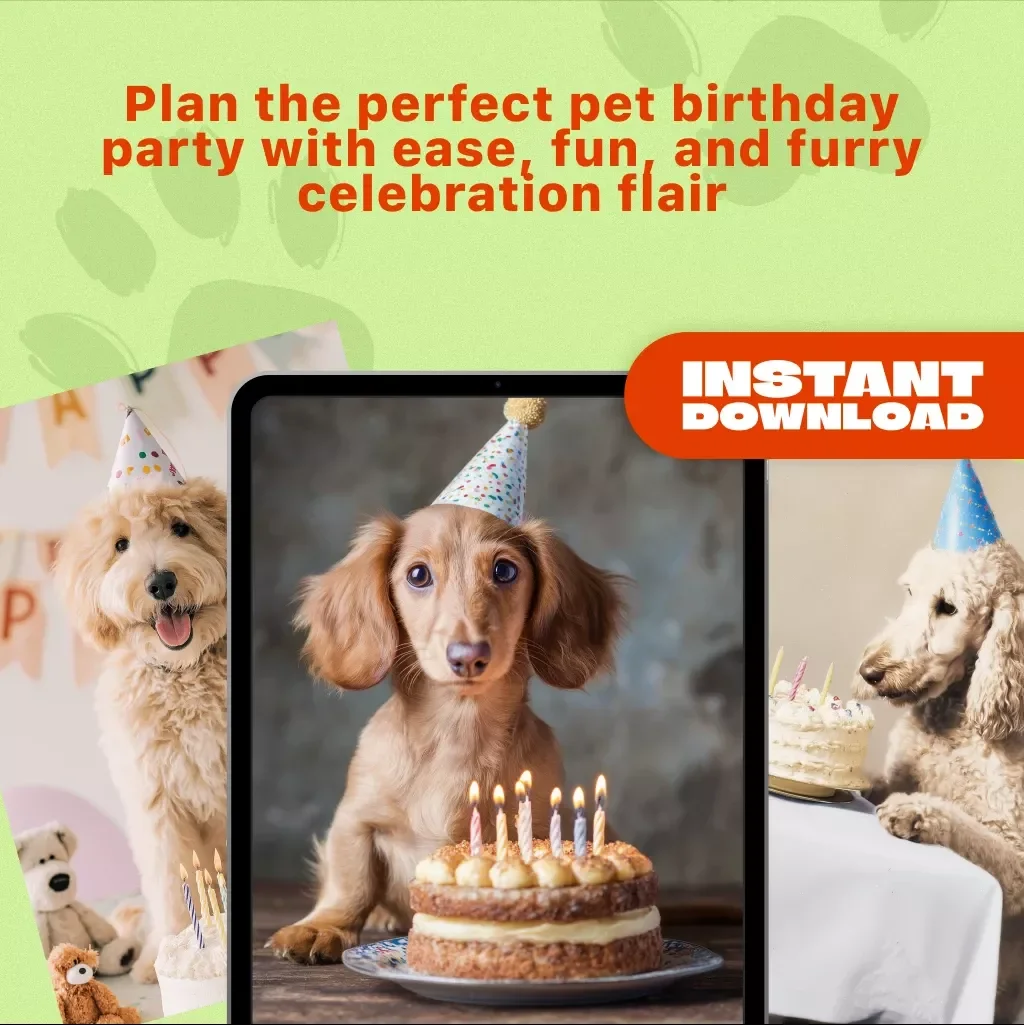 Pet Birthday Party Checklist | Printable Pet Party Planner | Dog & Cat Birthday Party Guide | Pet Celebration Ideas | Digital Download