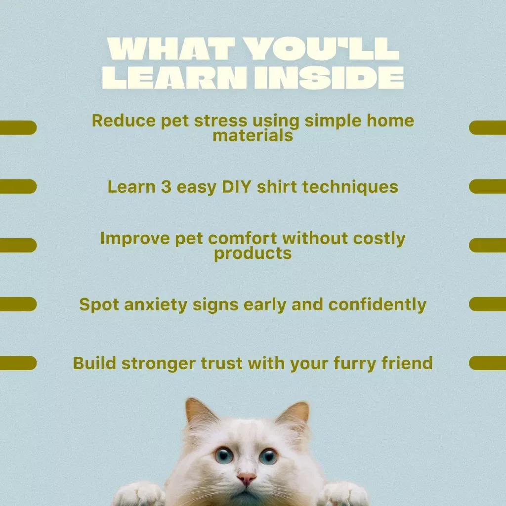 DIY Calming Shirts for Anxious Pets | Digital Guide for Pet Anxiety Relief | eBook & Checklist for Dog and Cat Owners