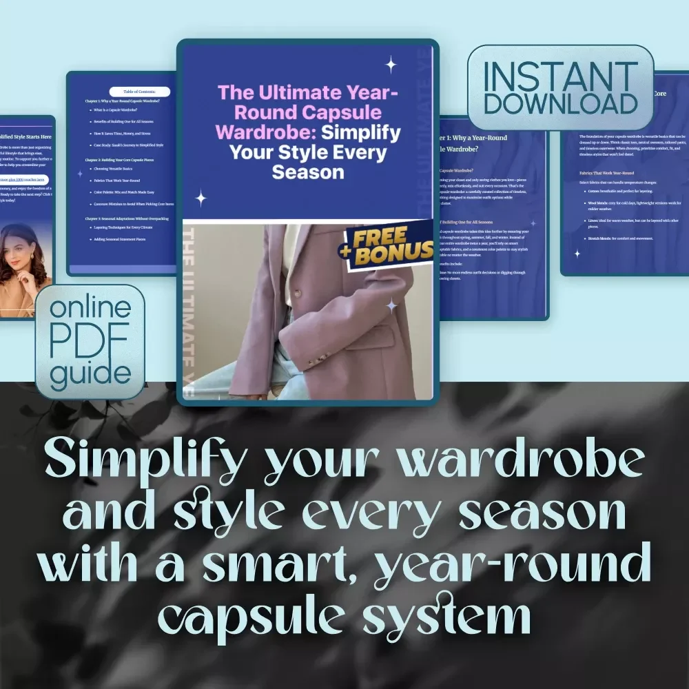 The Ultimate Year-Round Capsule Wardrobe: Simplify Your Style Every Season | Capsule Wardrobe Year Round Guide, Minimalist Fashion Ebook, Digital Download