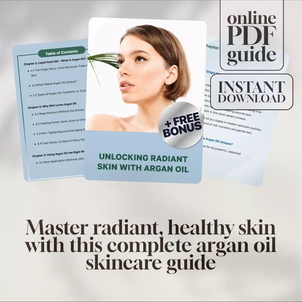 Unlocking Radiant Skin with Argan Oil – Digital Guide for Glowing Skin | Argan Oil for Skin eBook | Natural Skincare Routine Download
