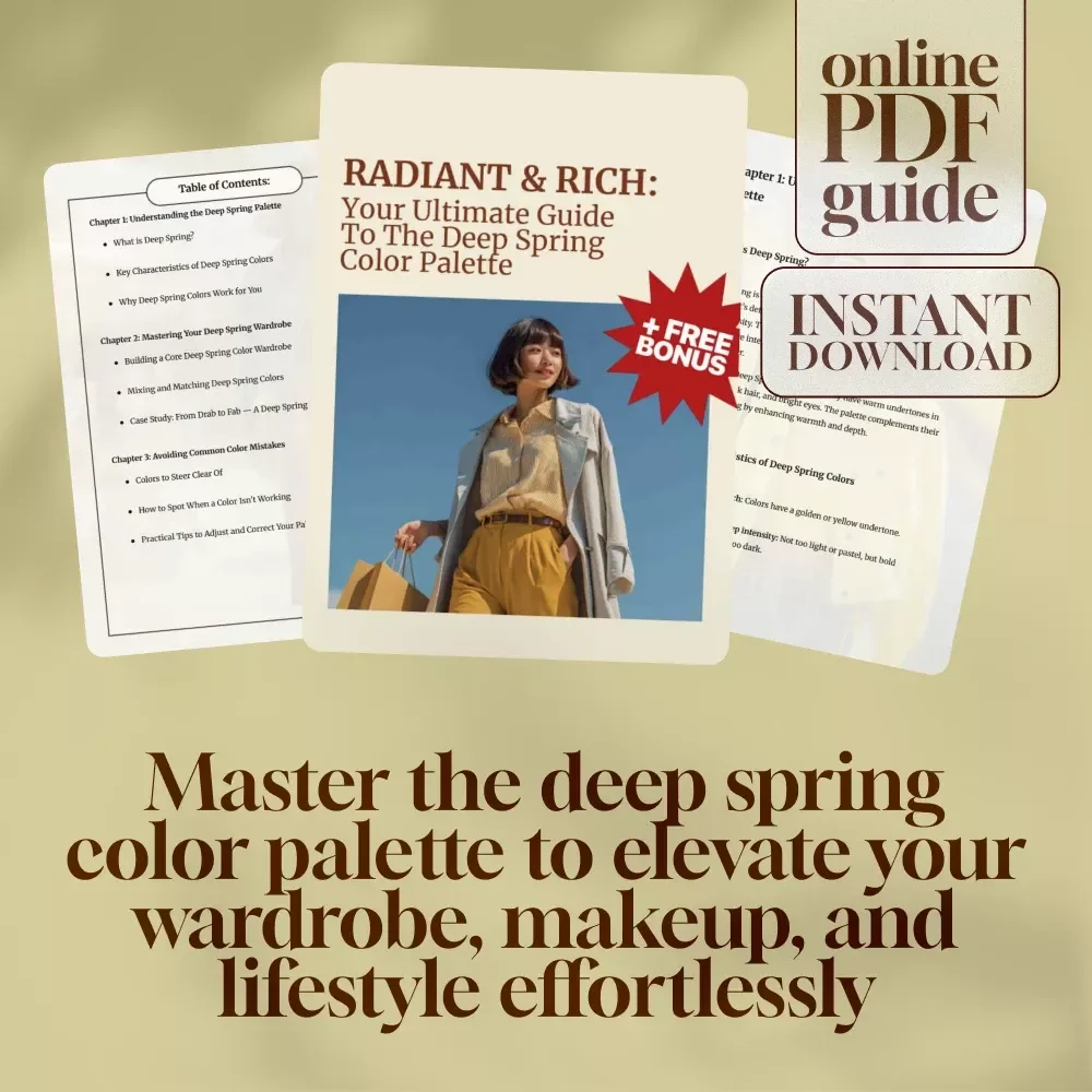 Radiant & Rich: Your Ultimate Guide to the Deep Spring Color Palette | Digital Download Guide for Building a Stunning Deep Spring Wardrobe, Makeup & Lifestyle Palette