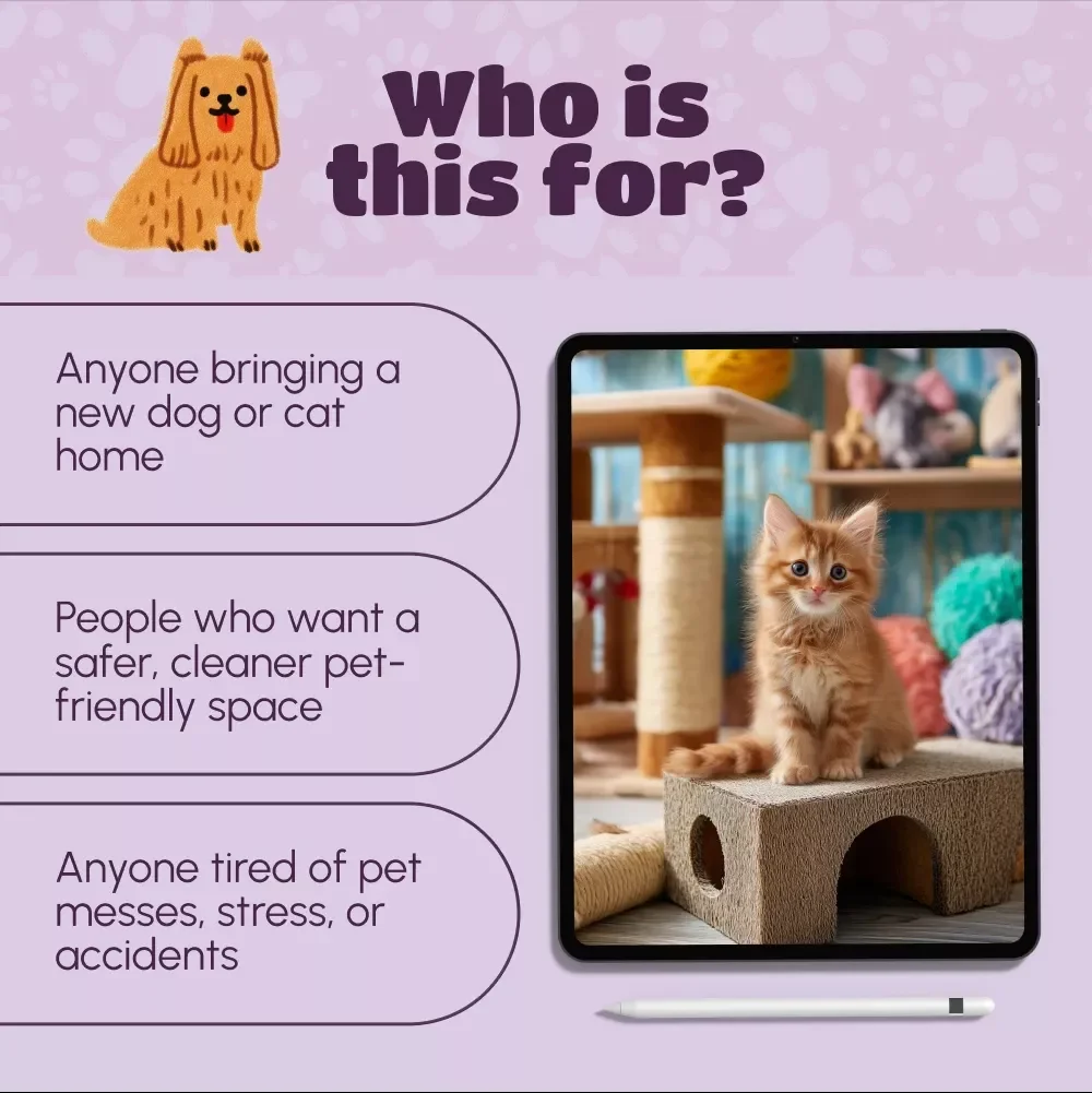 Creating a Pet-Friendly Home Environment Checklist | Pet Safety Digital Download | Pet-Proofing Guide for Dog & Cat Owners | Pet Parent Printable
