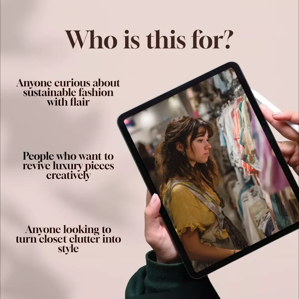 Guide to Upcycling and Repurposing Designer Clothes | Sustainable Fashion eBook | Digital Download | DIY Designer Clothing Projects | Eco-Friendly Style