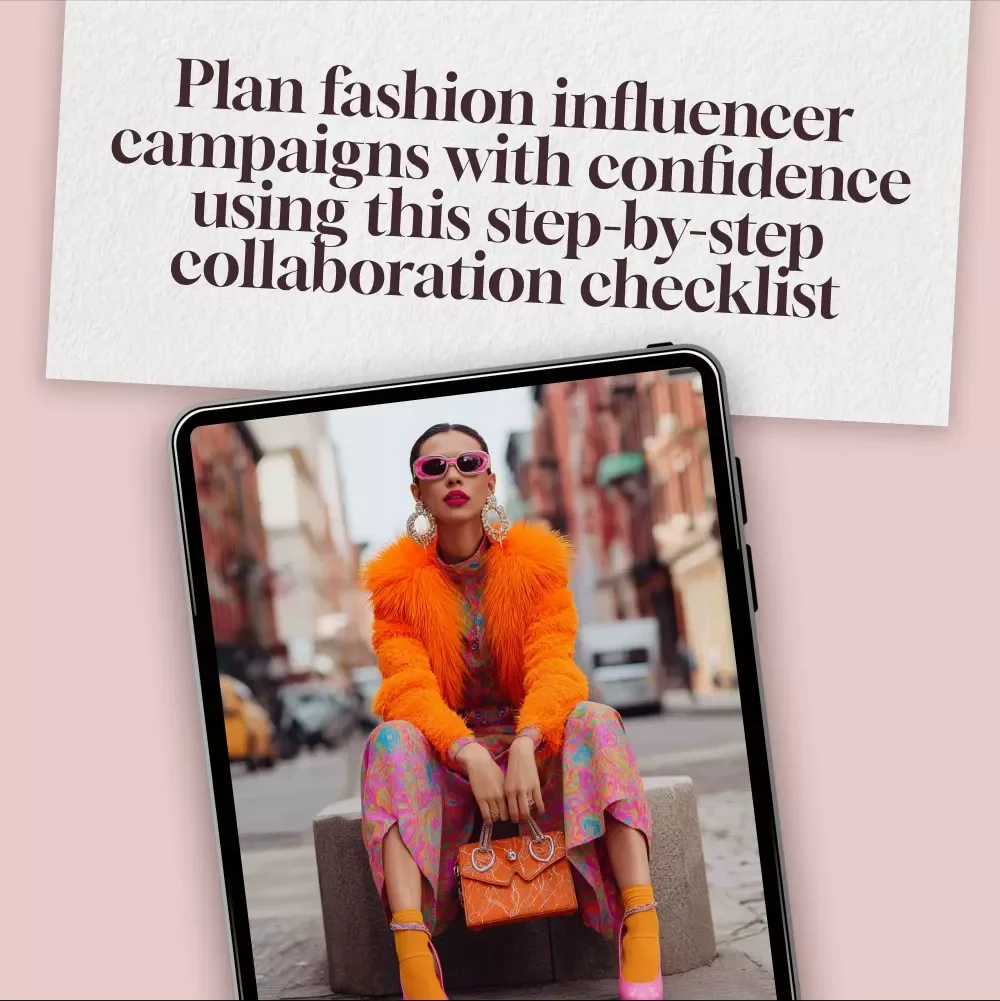 Fashion Influencer Collaboration Checklist | Digital Download for Fashion Brands, eCommerce Owners, and Boutique Marketers