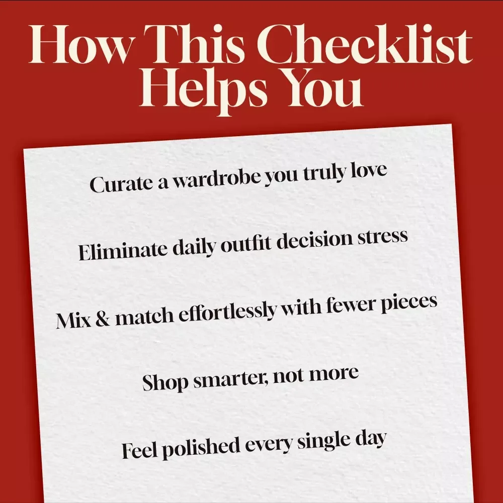 The Timeless Pieces Checklist for a Capsule Collection | Minimalist Wardrobe Guide, Capsule Wardrobe Checklist, Closet Essentials PDF, Digital Download