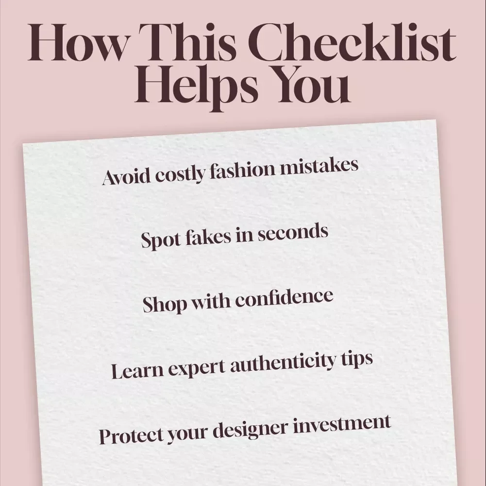 How to Spot Fake Designer Pieces Checklist | Digital Download eBook for Fashion Lovers & Resellers | Authenticity Guide for Designer Goods