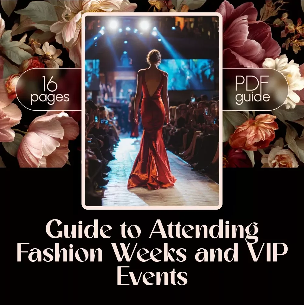 Guide to Attending Fashion Weeks and VIP Events – Digital Download | Fashion Week Guide | VIP Events eBook | Runway Checklist | Networking Tips