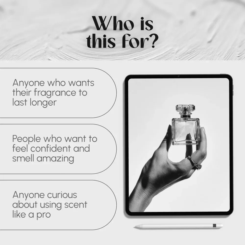 Make Your Scent Last All Day: Simple Secrets to Applying Fragrance Like a Pro | How to Apply Fragrance Guide | Digital Download for Scent Lovers
