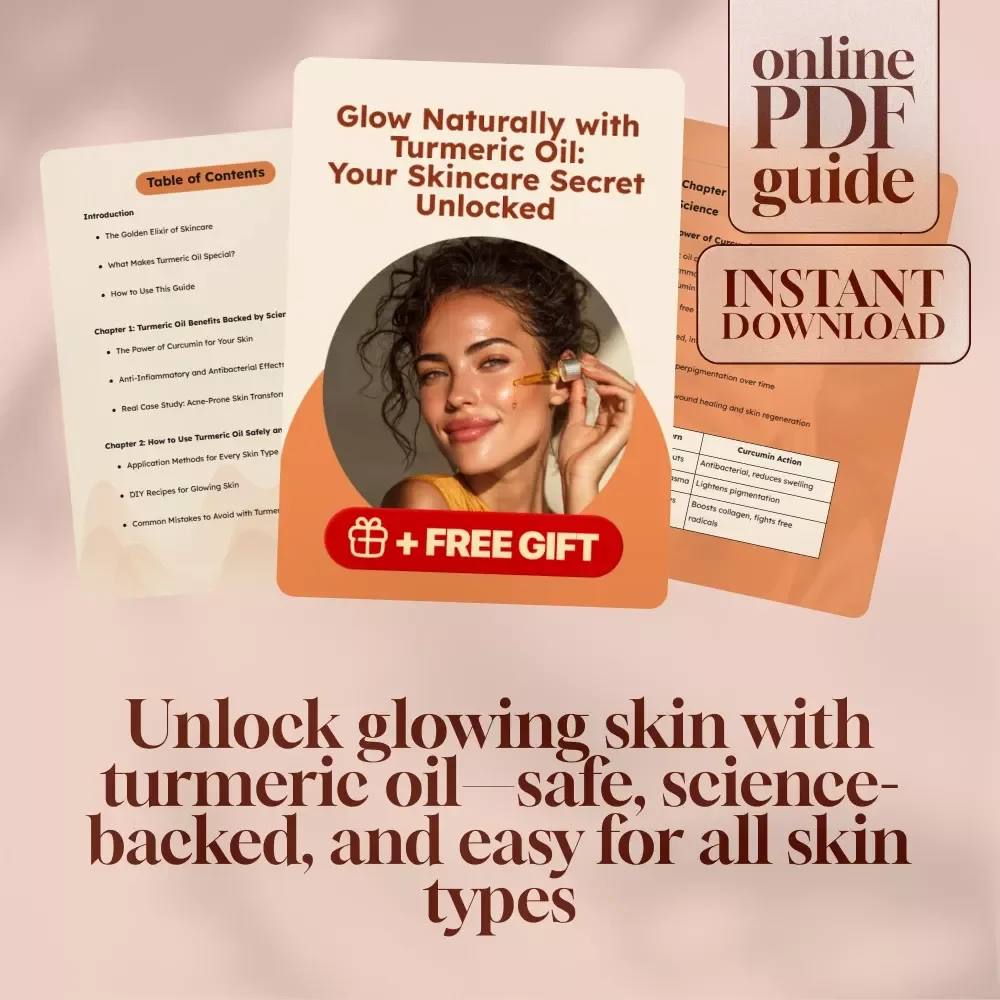 Glow Naturally with Turmeric Oil: Your Skincare Secret Unlocked – Digital Skincare Guide | Turmeric Oil for Skin eBook, Natural Beauty Checklist, Curcumin Glow Tips