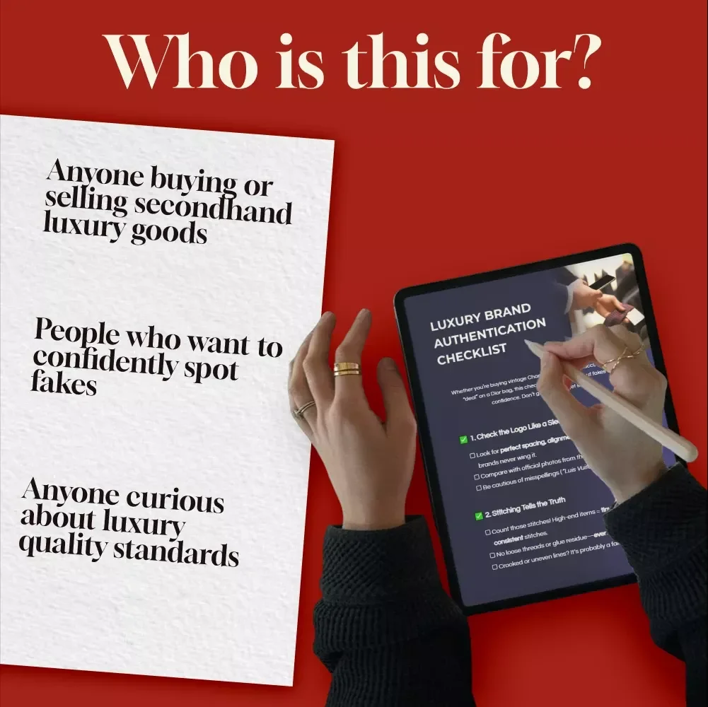 Luxury Brand Authentication Checklist | Digital Download | Designer Bag Guide | Counterfeit Spotting | Resale Prep | Luxury Item Verification Tool