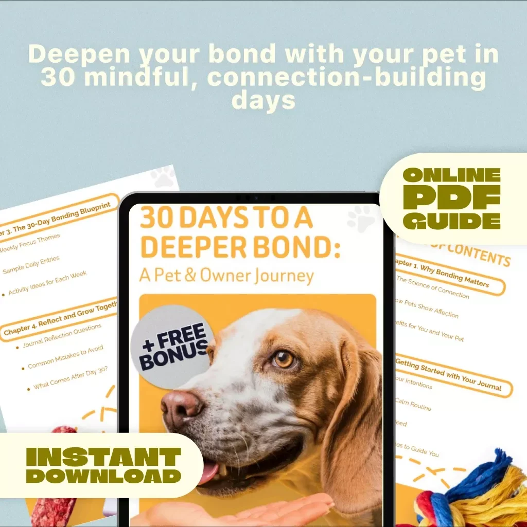 30 Days to a Deeper Bond: A Pet & Owner Journey - Printable Pet Journal, Pet Bonding Guide, Digital Download for Pet Owners