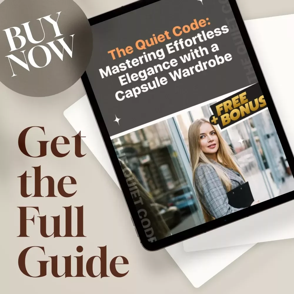 The Quiet Code: Mastering Effortless Elegance with a Capsule Wardrobe | Quiet Luxury Capsule Wardrobe Guide | Minimalist Digital Download