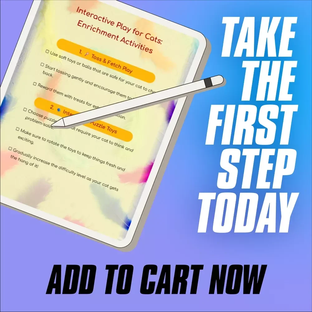 Interactive Play for Cats: Enrichment Activities – Digital Cat Play Guide, Cat Enrichment eBook, Indoor Cat Checklist
