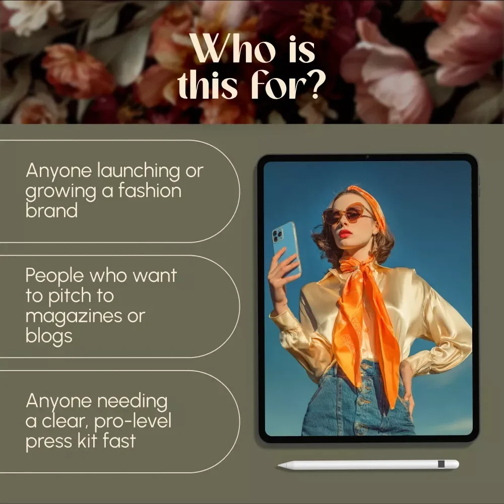 The Ultimate Press Kit Template for Fashion Creators – Fashion PR Guide | Digital Download | Editable Press Kit Checklist for Fashion Designers