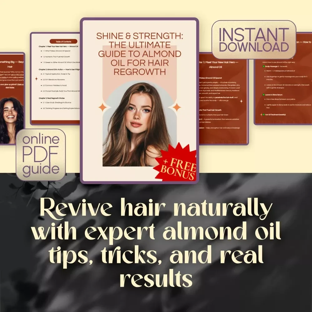 Shine & Strength: The Ultimate Guide to Almond Oil for Hair Regrowth | Digital Hair Care Guide for Natural Growth, DIY Treatments & Self-Care Rituals