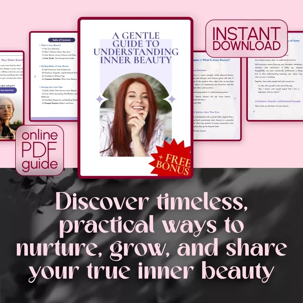 A Gentle Guide to Understanding Inner Beauty | Digital Inner Beauty Concepts Guide, Self-Discovery eBook, Self-Growth Checklist Download