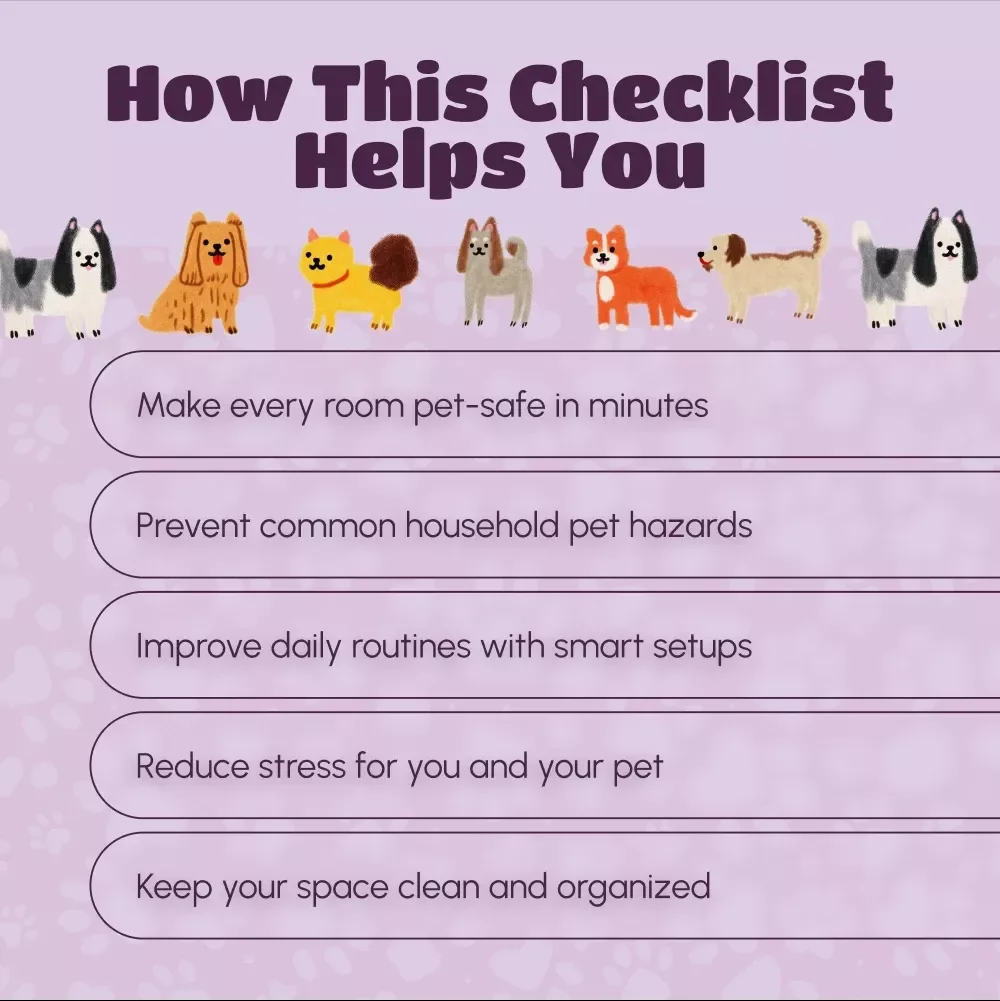 Creating a Pet-Friendly Home Environment Checklist | Pet Safety Digital Download | Pet-Proofing Guide for Dog & Cat Owners | Pet Parent Printable