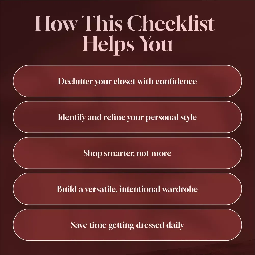 Wardrobe Inventory Checklist | Closet Declutter Guide | Digital Download eBook for Organizing Your Wardrobe, Style Audit & Fashion Planning