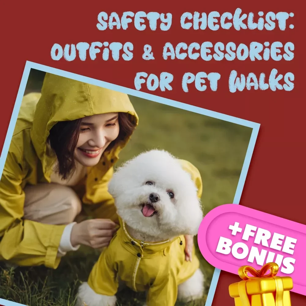 Safety Checklist: Outfits & Accessories for Pet Walks | Dog Walking Checklist | Pet Walking Essentials Guide | Digital Download