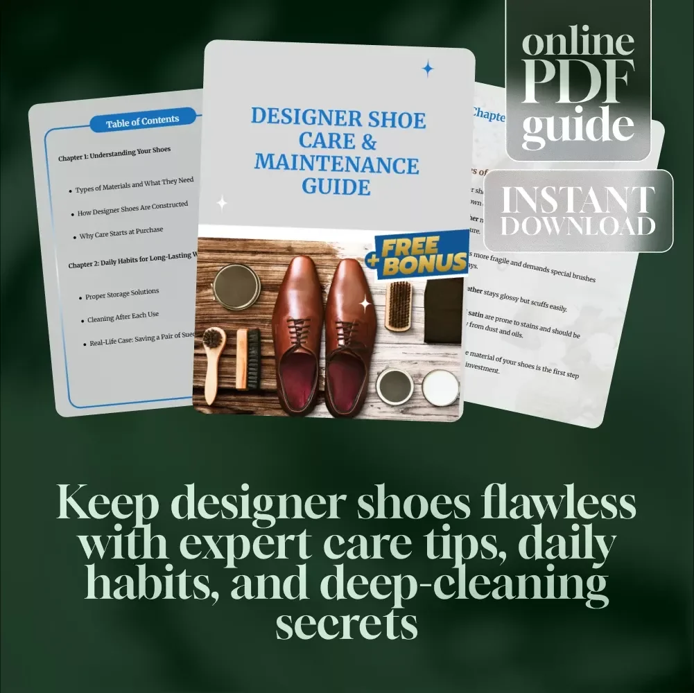 Designer Shoe Care & Maintenance Guide | Shoe Cleaning Checklist | Leather & Suede Care eBook | Digital Download for High-End Footwear
