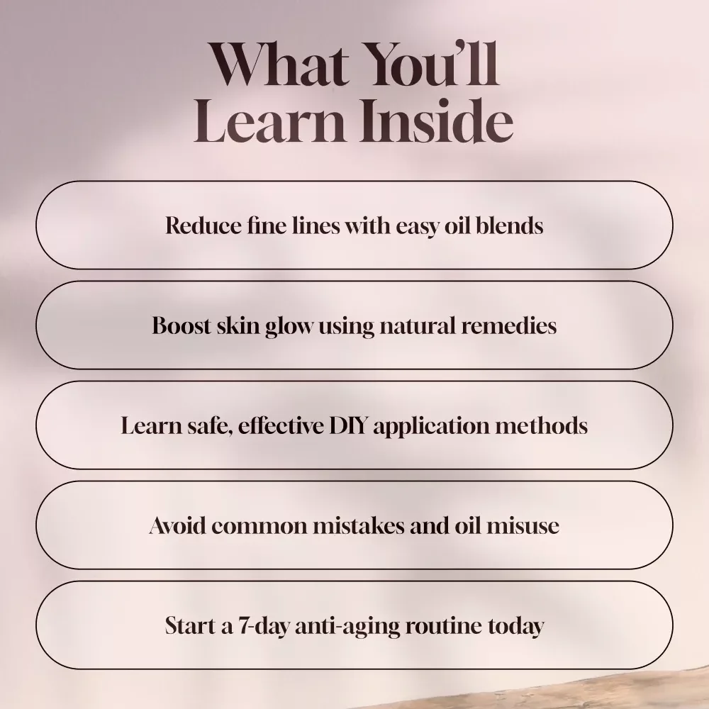 Glow Back in Time: The Best Essential Oils for Youthful, Radiant Skin – Anti-Aging Guide for Glowing Skin, Essential Oils for Aging Skin, Digital Download