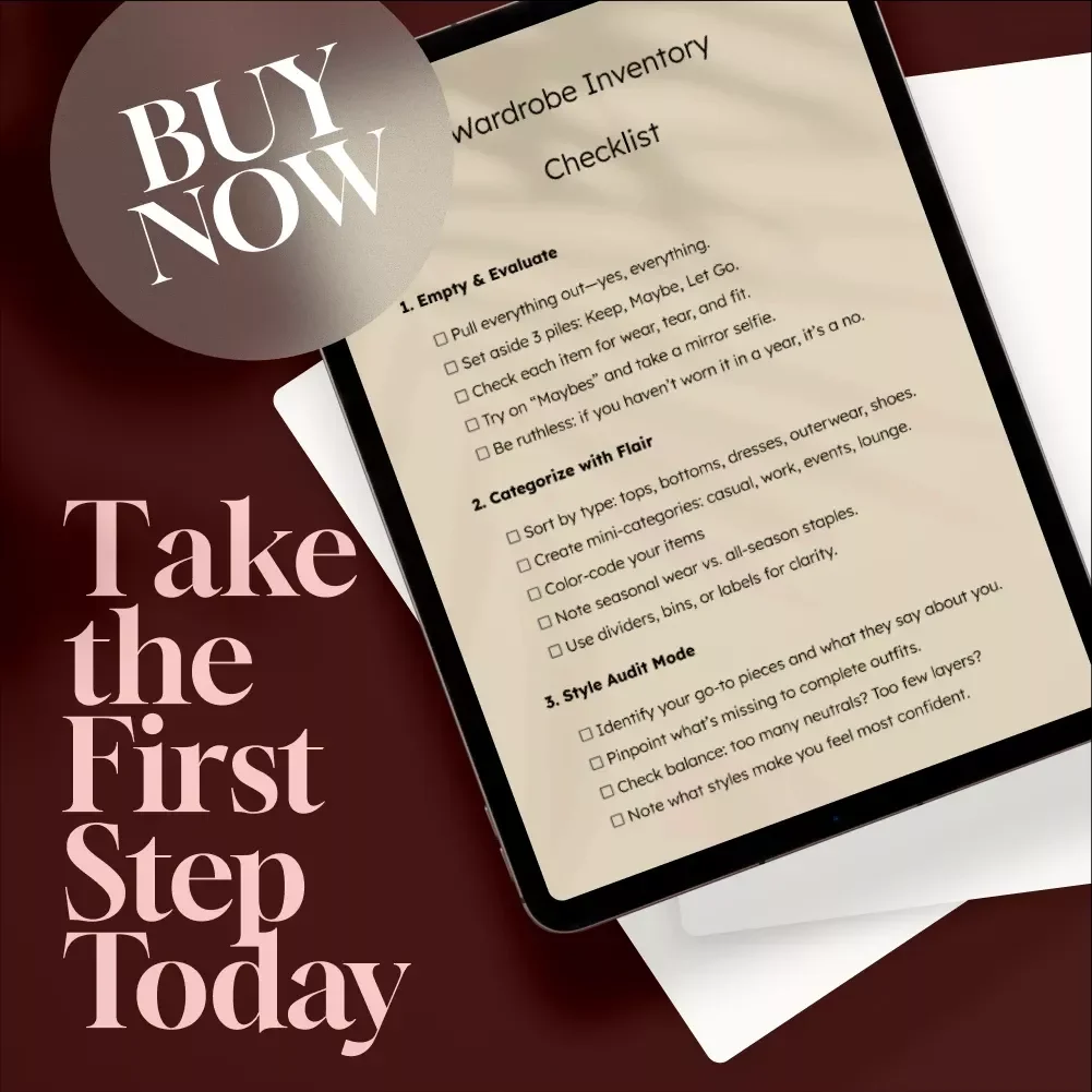 Wardrobe Inventory Checklist | Closet Declutter Guide | Digital Download eBook for Organizing Your Wardrobe, Style Audit & Fashion Planning