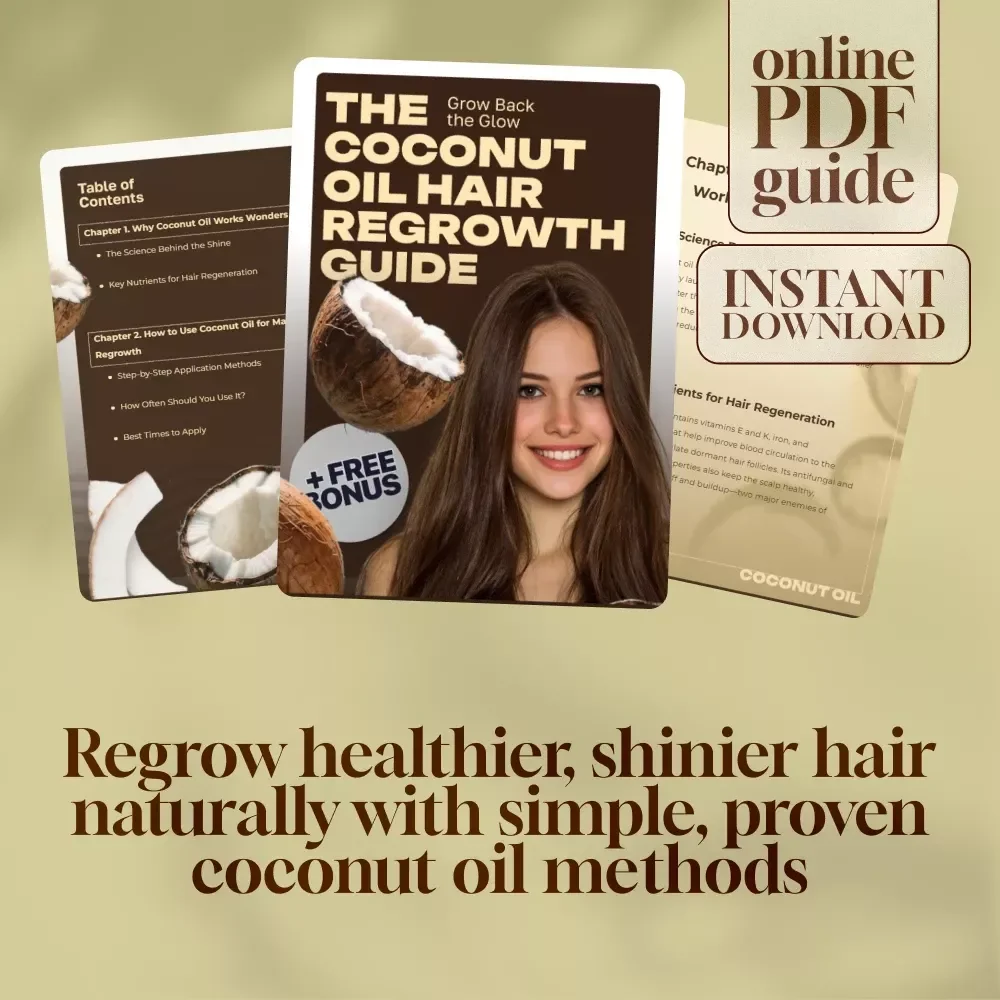 Grow Back the Glow: The Coconut Oil Hair Regrowth Guide | Digital Download | Coconut Oil for Hair Regrowth eBook, Hair Care Guide, Natural Hair Growth