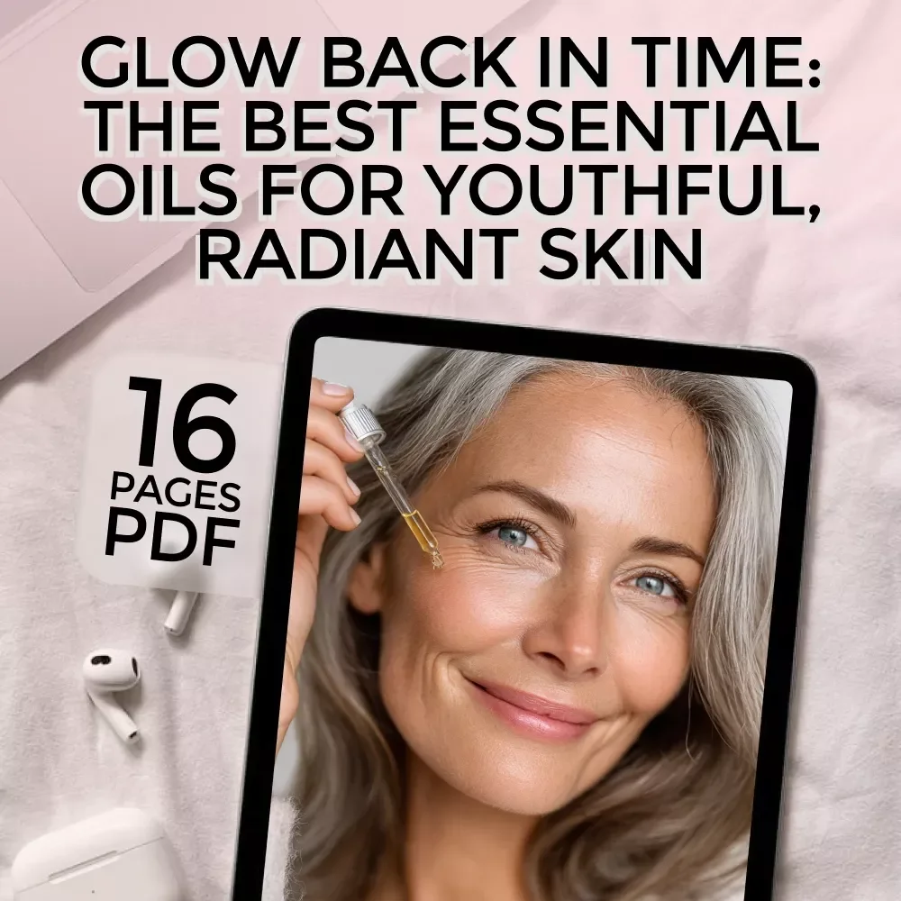 Glow Back in Time: The Best Essential Oils for Youthful, Radiant Skin – Anti-Aging Guide for Glowing Skin, Essential Oils for Aging Skin, Digital Download