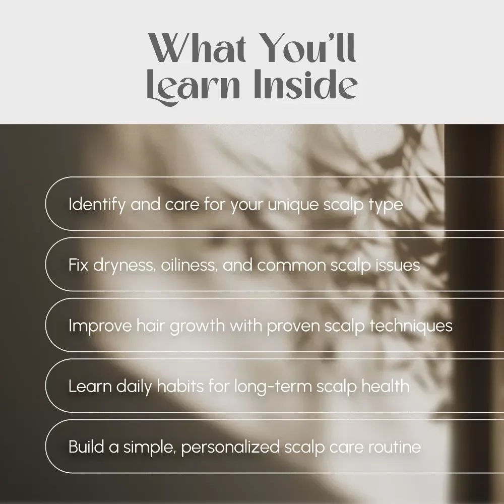 Scalp Secrets: The Ultimate Guide to Healthy Hair from Root to Tip | Digital Guide for Hair Care for Scalp | eBook, Scalp Checklist & Tips