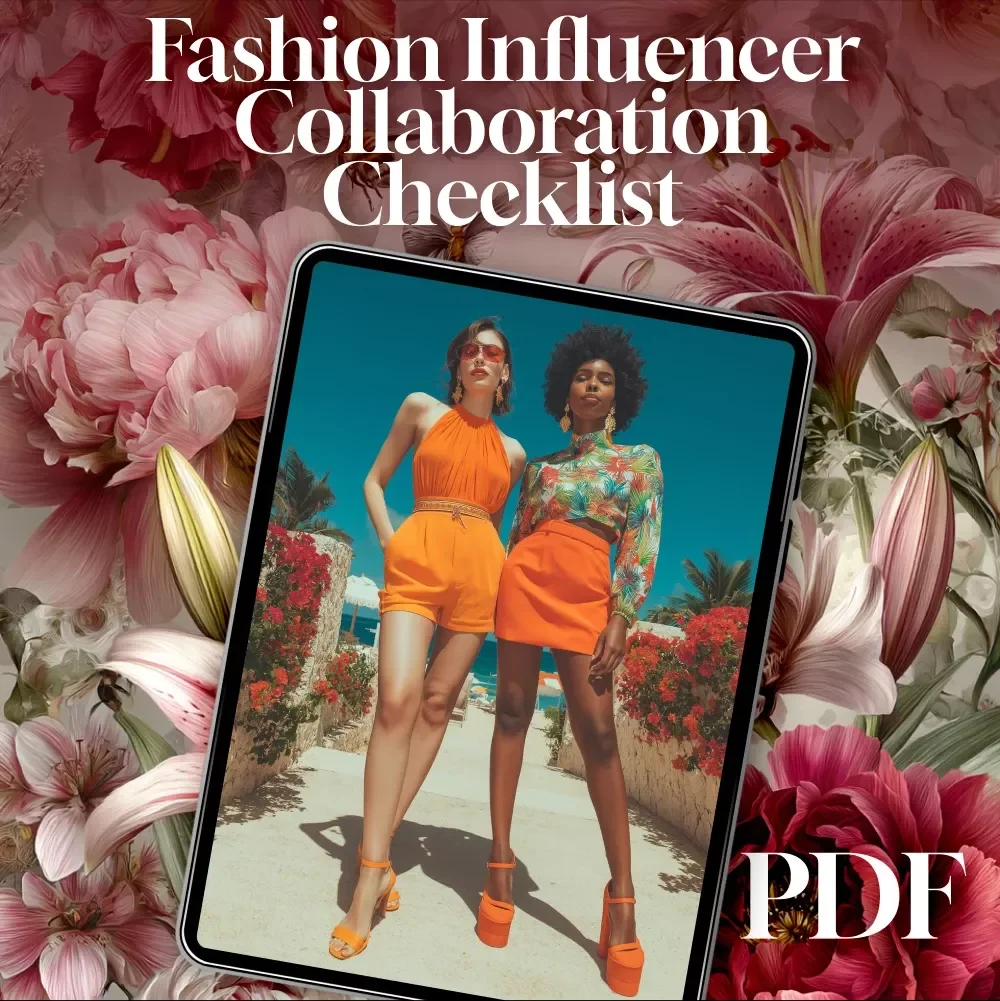 Fashion Influencer Collaboration Checklist | Digital Download for Fashion Brands, eCommerce Owners, and Boutique Marketers