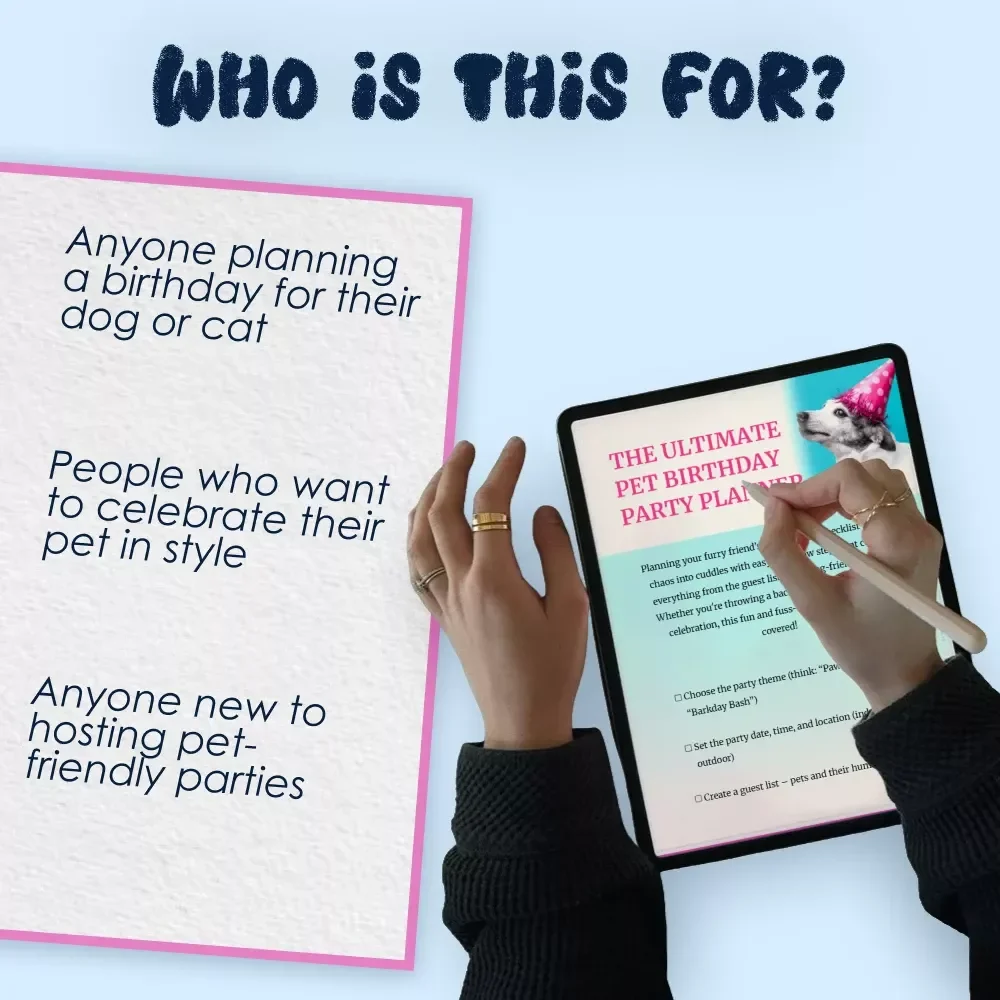 The Ultimate Pet Birthday Party Planner Checklist | Pet Party Guide | eBook + Digital Download