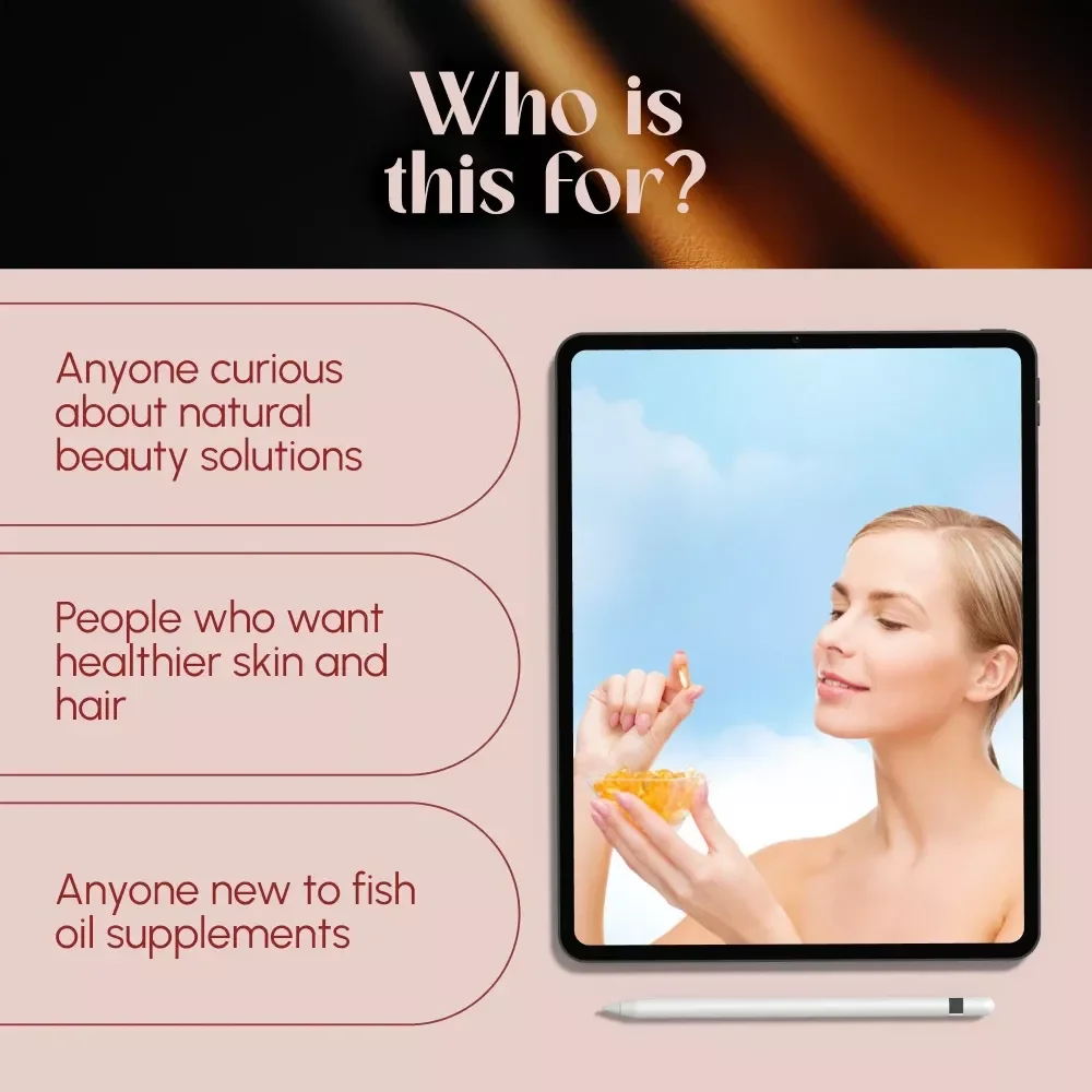 Glow Naturally: Unlocking the Beauty Benefits of Fish Oil | Fish Oil Beauty Benefits Guide | Skincare & Haircare eBook | Natural Beauty Checklist