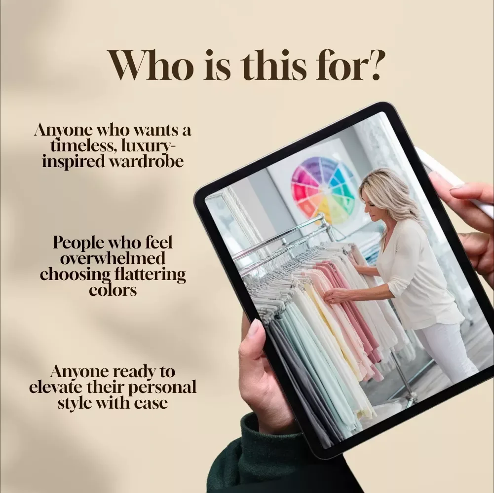 Color Analysis Tool for High-End Looks | Luxury Styling eBook, Seasonal Color Theory Guide, Personal Palette Checklist, Digital Download for Stylish Wardrobes
