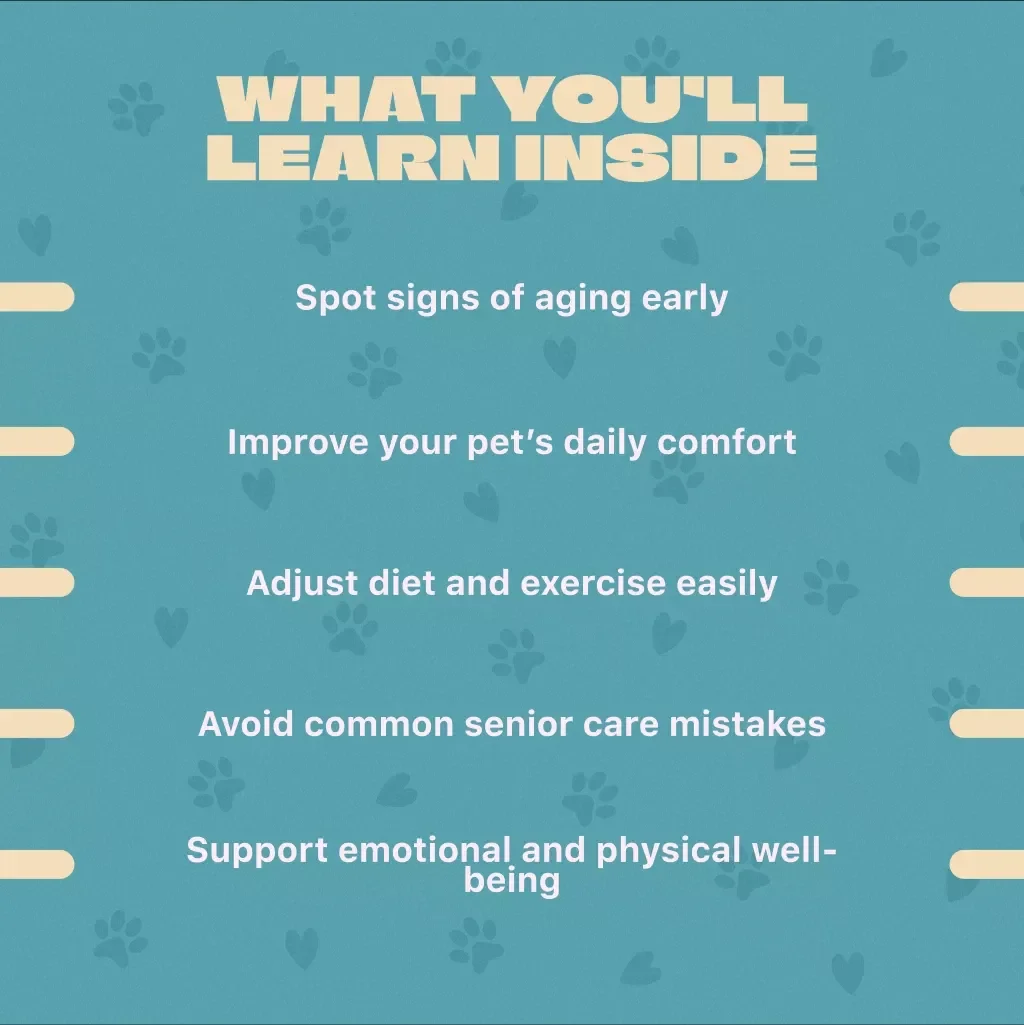 Senior Pets: Caring for Aging Dogs and Cats | Senior Pet Care Guide | Pet Health Checklist | Digital Download for Dog & Cat Owners