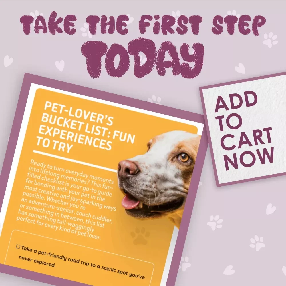 Pet-Lover’s Bucket List: Fun Experiences to Try | Printable Pet Checklist | Dog & Cat Activities | Pet-Themed Digital Download for Pet Owners