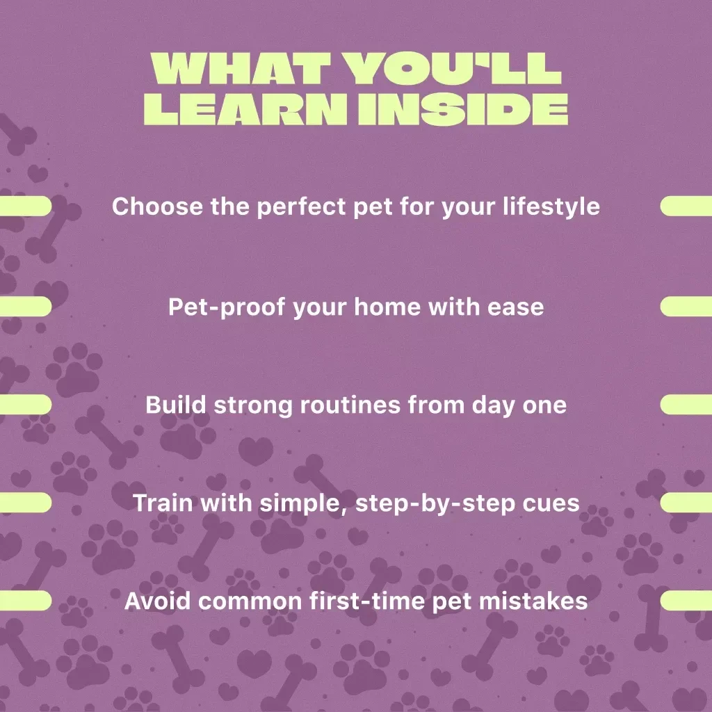 New Pet Owner Starter Guide | Digital Download Guide for First-Time Pet Parents | eBook, Checklist, Pet-Proofing, Training Tips