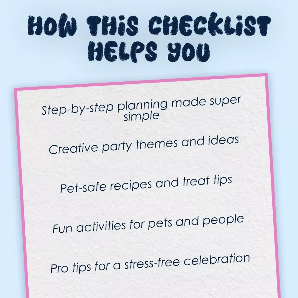 The Ultimate Pet Birthday Party Planner Checklist | Pet Party Guide | eBook + Digital Download